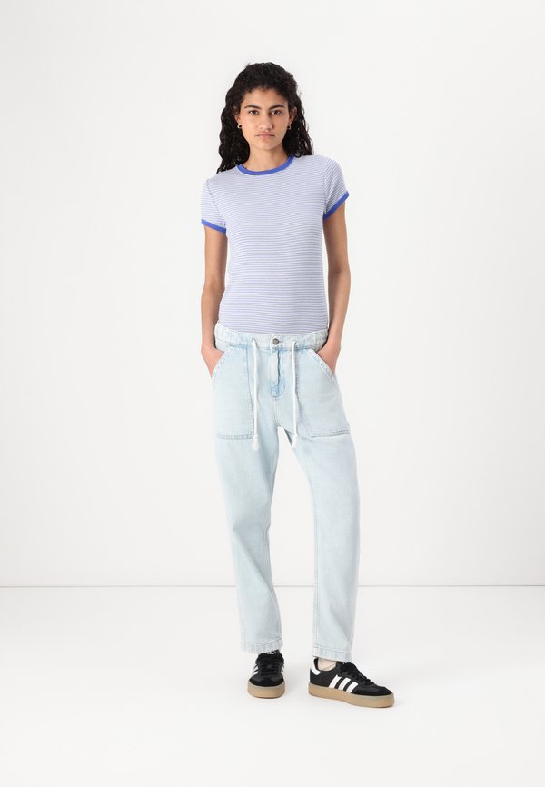 DRAWSTRING PULL ON - Relaxed fit jeans - bright mist3