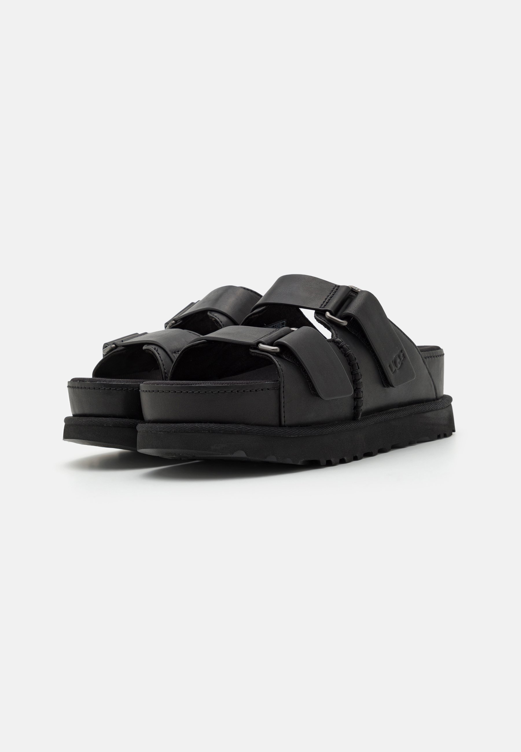 UGG GOLDENSTAR HI SLIDE - Heeled mules - black - Zalando.co.uk
