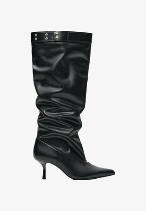 Bershka, ADJUSTABLE SLOUCHY - HEEL BOOTS - Stiefel - black