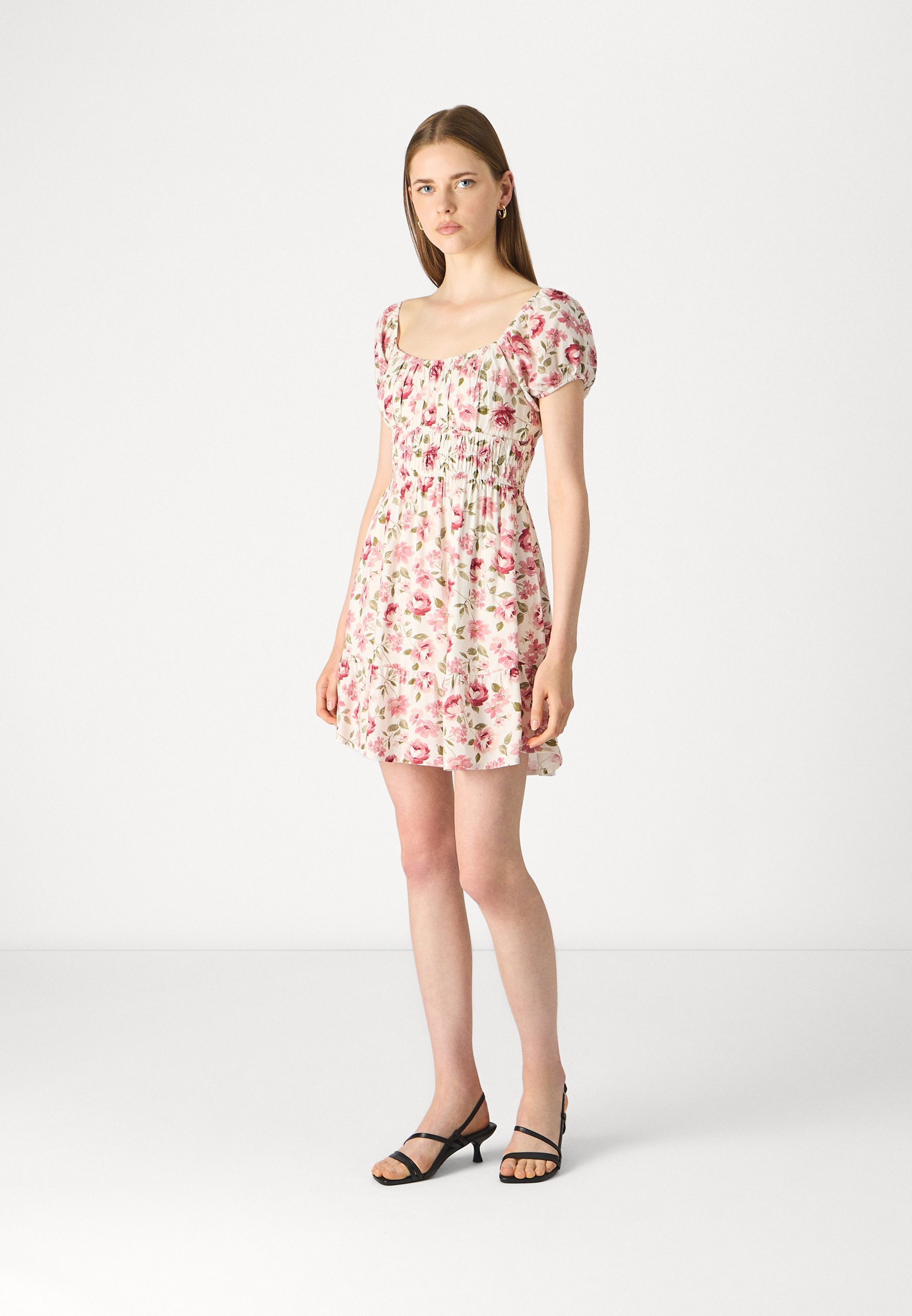 Hollister Co. CHANNELED WAIST MINI DRESS - Day dress - maple/red -  Zalando.co.uk