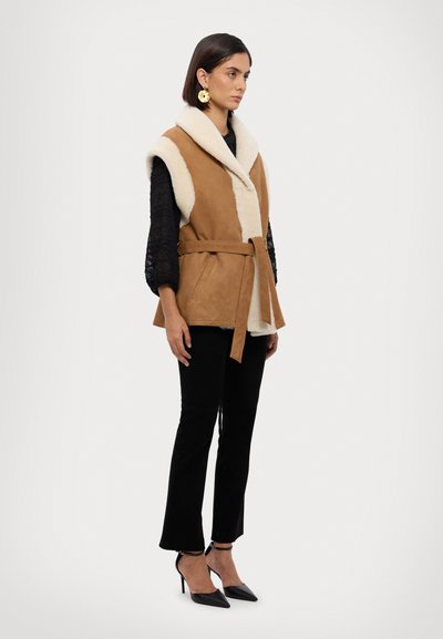 STUDIO ID Veste sans manches - brown/cream