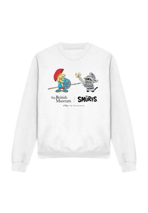 Cotton Soul, THE SMURFS X BRITISH MUSEUM SMURF GLADIATOR - Sweatshirt - white
