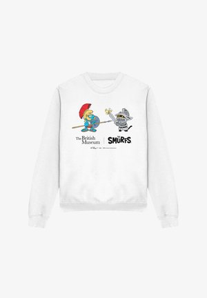Cotton Soul, THE SMURFS X BRITISH MUSEUM SMURF GLADIATOR - Sweatshirt - white