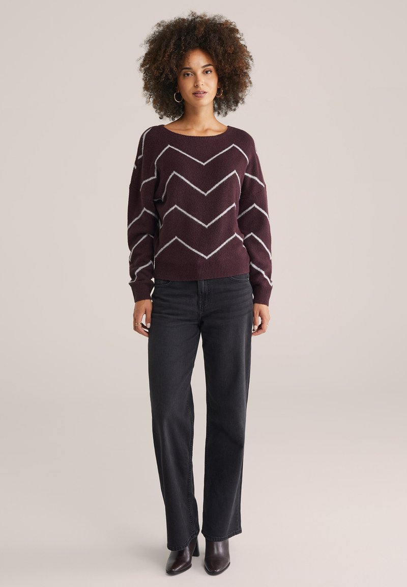 Koroshi Maglione a Maniche Lunghe Girocollo a Righe da Donna Colore Multicolore, multicolore, S