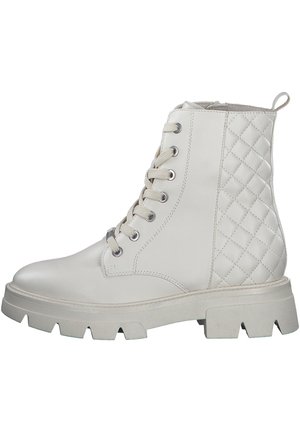 Platform ankle boots - cream