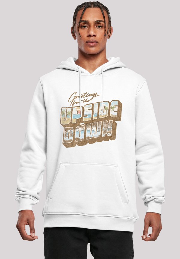 STRANGER THINGS GREETINGS FROM UPSIDE DOWN NETFLIX TV SERIES - Kapuzenpullover - weiß