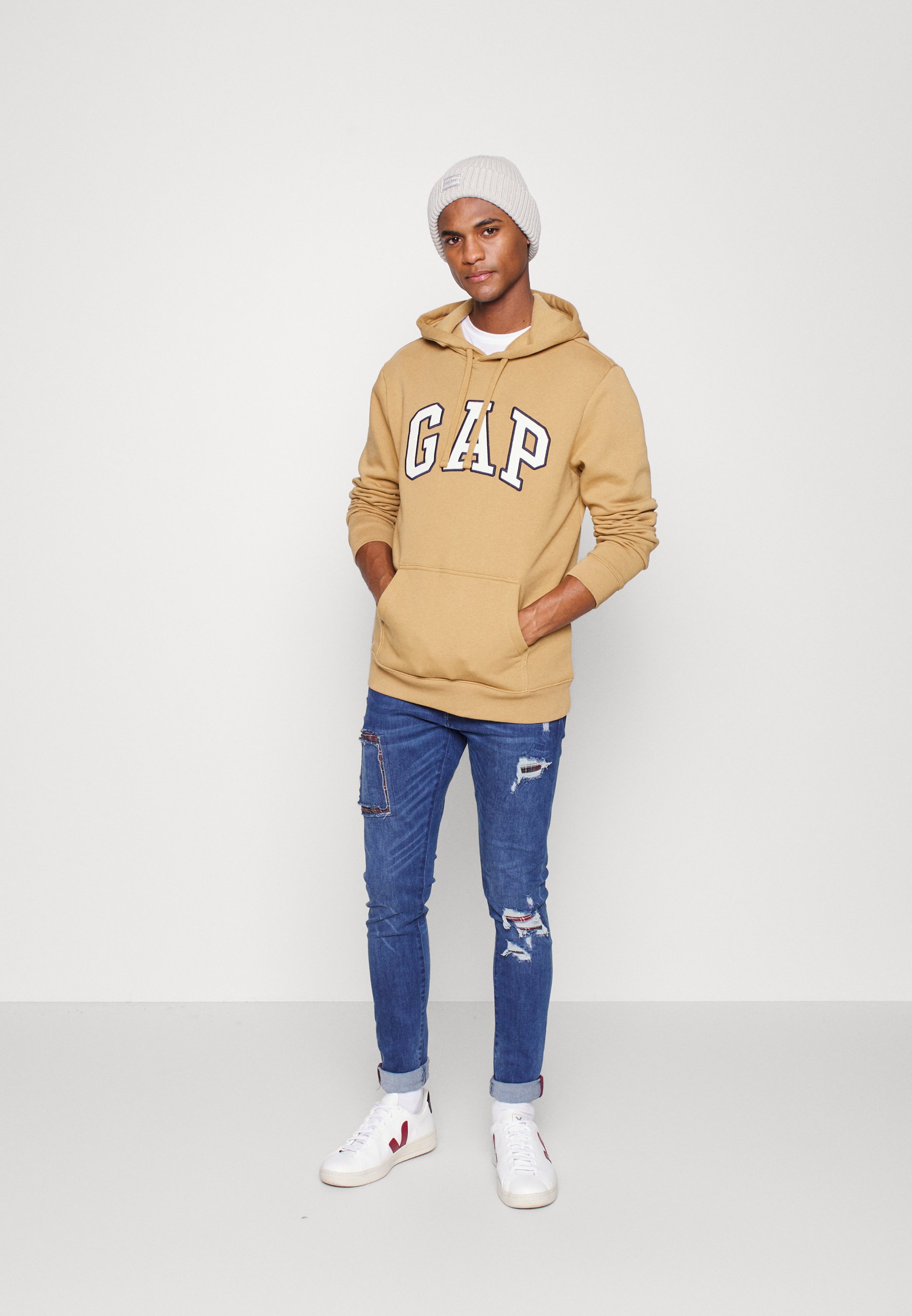 GAP HERITAGE LOGO - Felpa con cappuccio - fall acorn/marrone chiaro -  Zalando.it