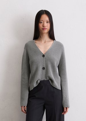 LONGSLEEVE V NECK - Cardigan - grey granite melange