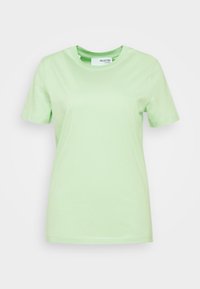 SELECTED FEMME T-Shirt Donna A Righe Con Scollo Rotondo – Modello Slfmyessential SS Stripe, Cotone Morbido, Vestibilità Normale, Stile Semplice Ed Essenziale