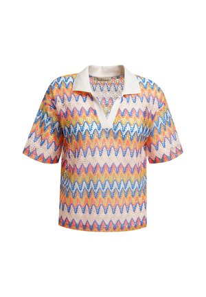 Smith&Soul, SMITH&SOUL BOXY-SHIRT IM HÄKEL-LOOK MIT POLOKRAGEN - Polo shirt - aperol