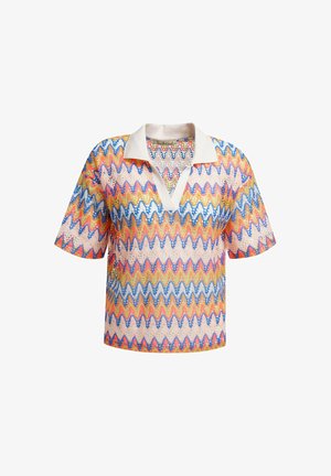 Smith&Soul, SMITH&SOUL BOXY-SHIRT IM HÄKEL-LOOK MIT POLOKRAGEN - Polo shirt - aperol