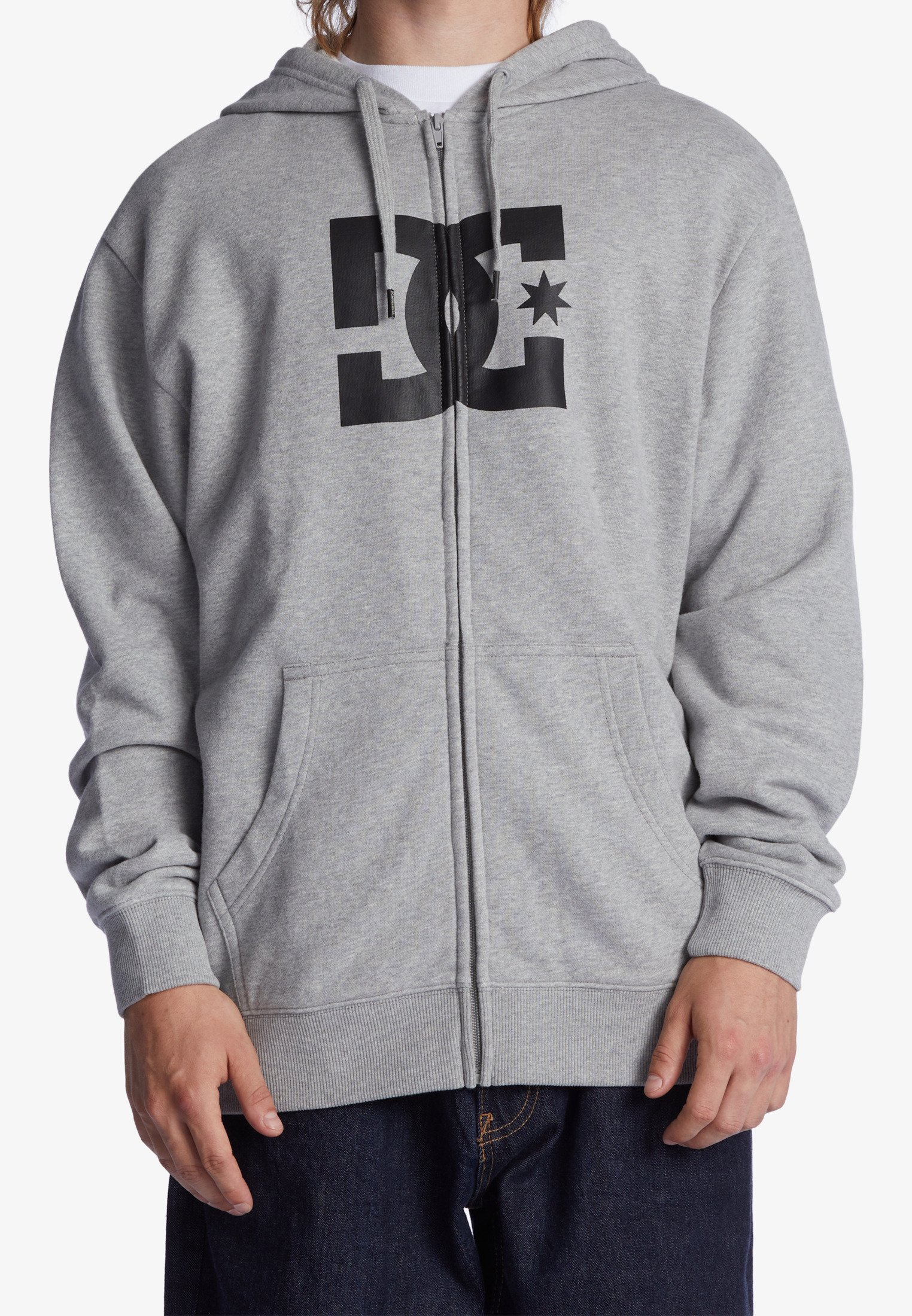 DC Shoes STAR Felpa con zip heather grey/grigio Zalando