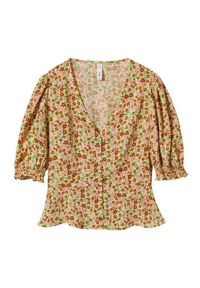 Mango Blouse lichtgeel