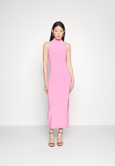 Norma Kamali HALTER TURTLE SIDE SLIT GOWN - Maxikjole - candy pink