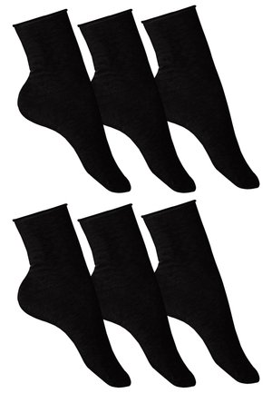 6 PACK CON BORDO ALTO - Calcetines - a nero