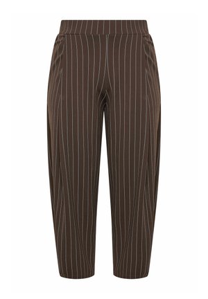 Yours Clothing, PLUS SIZE WIDE LEG TROUSERS - Pantalones - chocolate