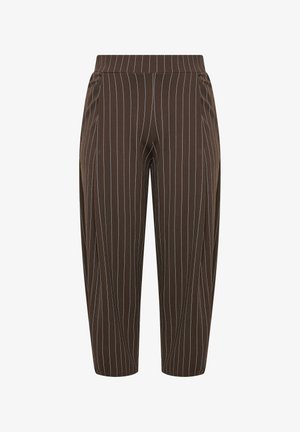 Yours Clothing, PLUS SIZE WIDE LEG TROUSERS - Bukser - chocolate