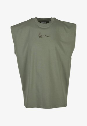 Karl Kani, SMALL SIGNATURE ESSENTIAL SLEEVELESS TEE - Lihtne T-särk - green