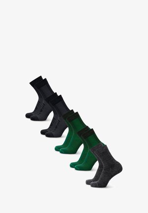 HIKING LIGHT 5-PACK - Calcetines de deporte - black/green