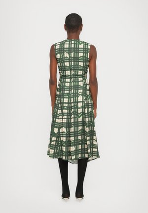 Rank 7: Stine Goya - CHECKERED CADY SLEEVELESS GATHERED MIDI DRESS - Day dress