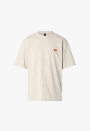 The North Face, U BRAND PROUD OVERSIZED SS TEE. UNISEX - Camiseta estampada - white dune/lava red