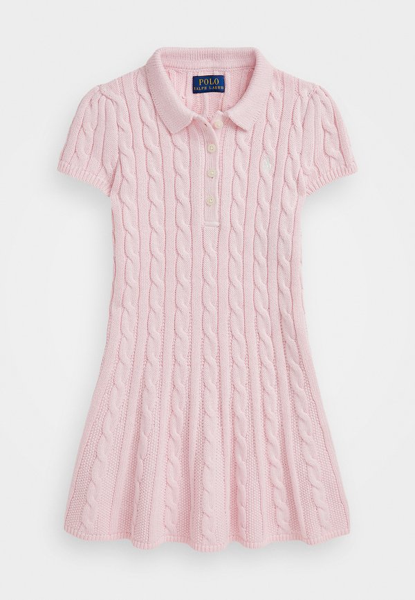 CABLE KNIT COTTON POLO JUMPER DRESS - Jumper dress