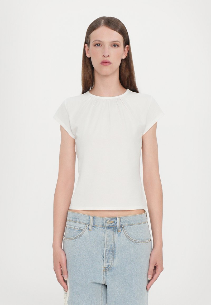 FRAME THE GATHERED TEE - T-shirt basique - white