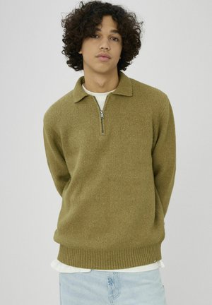 COL ZIPPÉ - Polo - vert clair