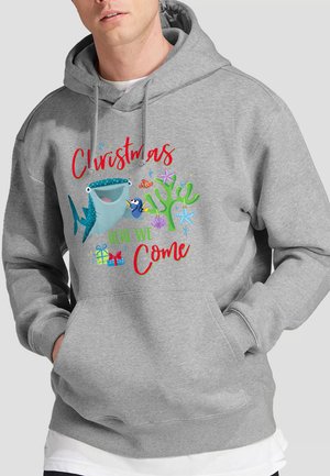 FINDING NEMO CHRISTMAS HERE WE COME WITH DORY AND DESTINY - Kapuzenpullover - mottled light grey