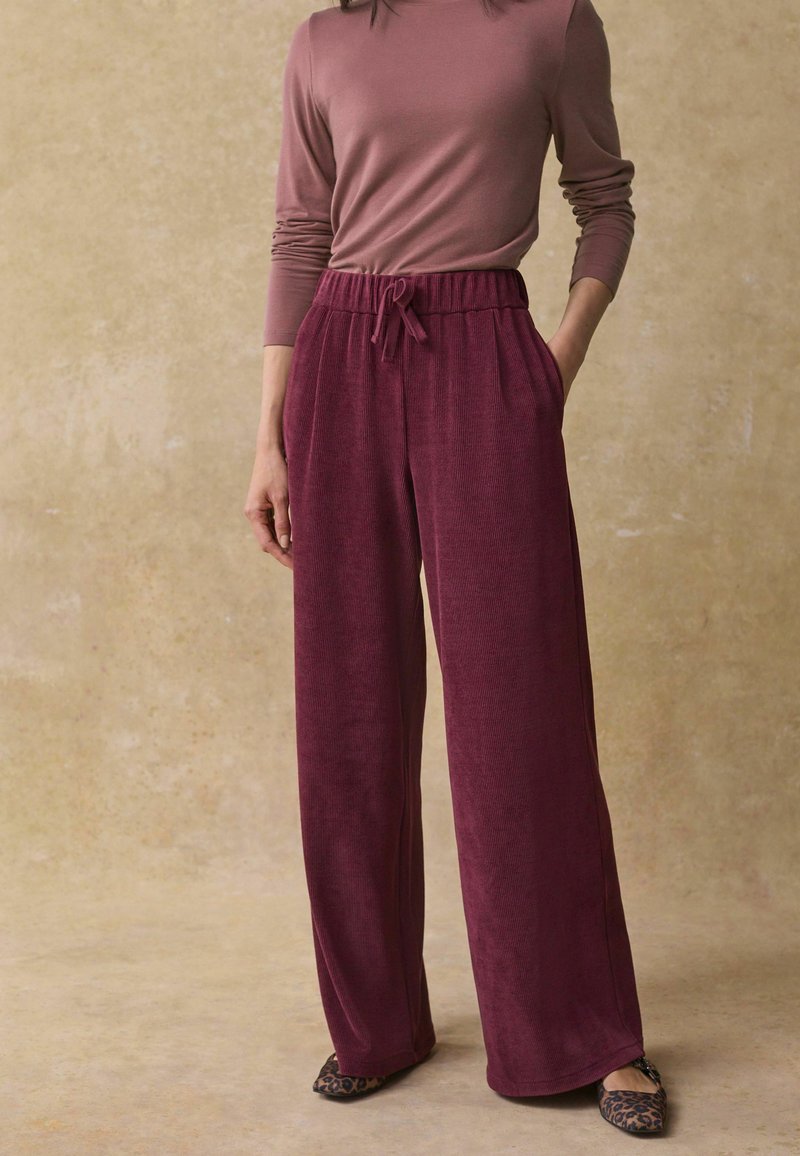 Next PULL-ON WIDE LEG   - Broek - burgundy
