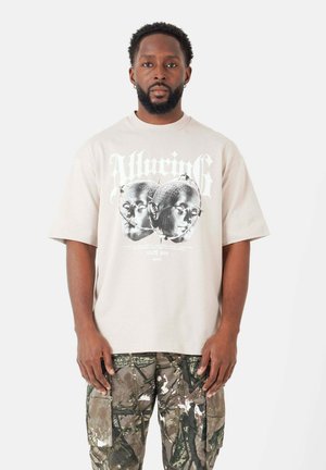 Print T-shirt - light beige
