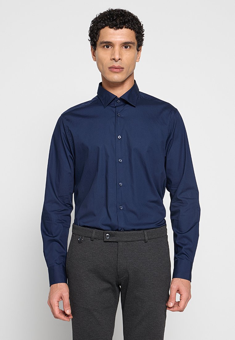 Bugatti Zakelijk overhemd donkerblauw