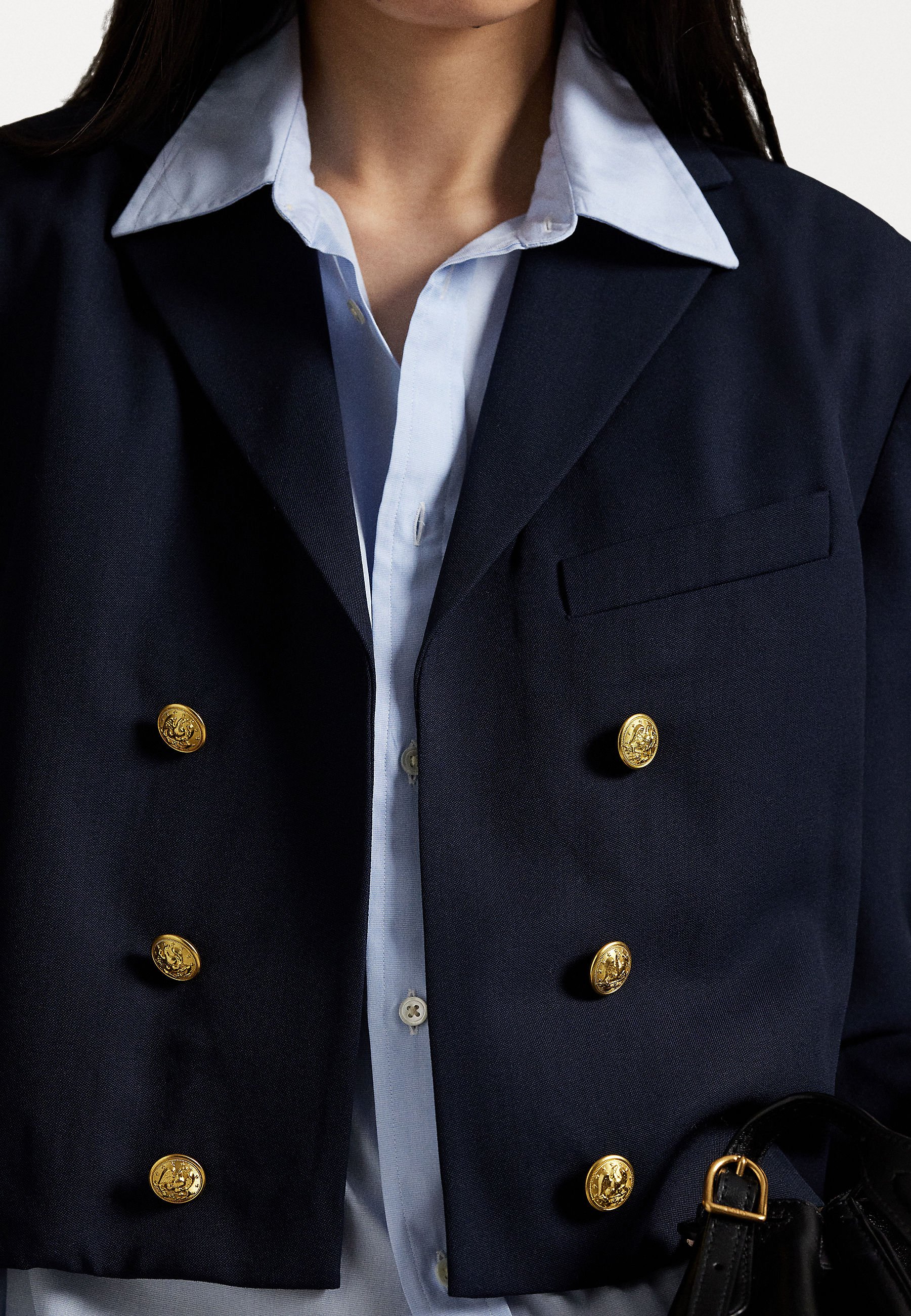 Polo Ralph Lauren DOUBLE BREASTED CROPPED WOOL JACKET - Blazer