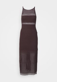 ROBE LONGUE CROCHET - Robe pull - marron