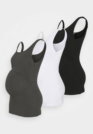 3 PACK - Topper - black/dark grey/white