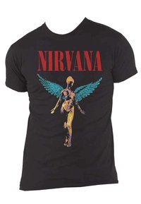Paradiso Clothing NIRVANA IN UTERO ANGELIC  - Print T-shirt - black