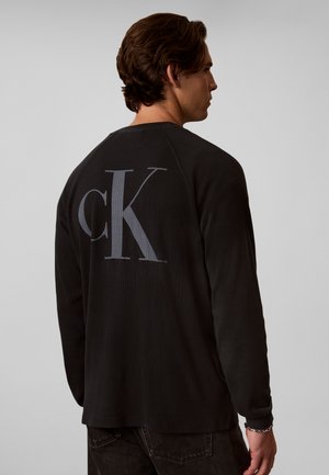 Calvin Klein Jeans, WAFFLE TEE - Блуза с дълги ръкави - jet black