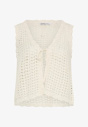Yours Clothing, Waistcoat - ivory