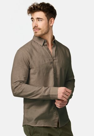 INDICODE JEANS INDICODE JEANS HEMD LANGARM BRAYDEN - Hemd - greige - solid