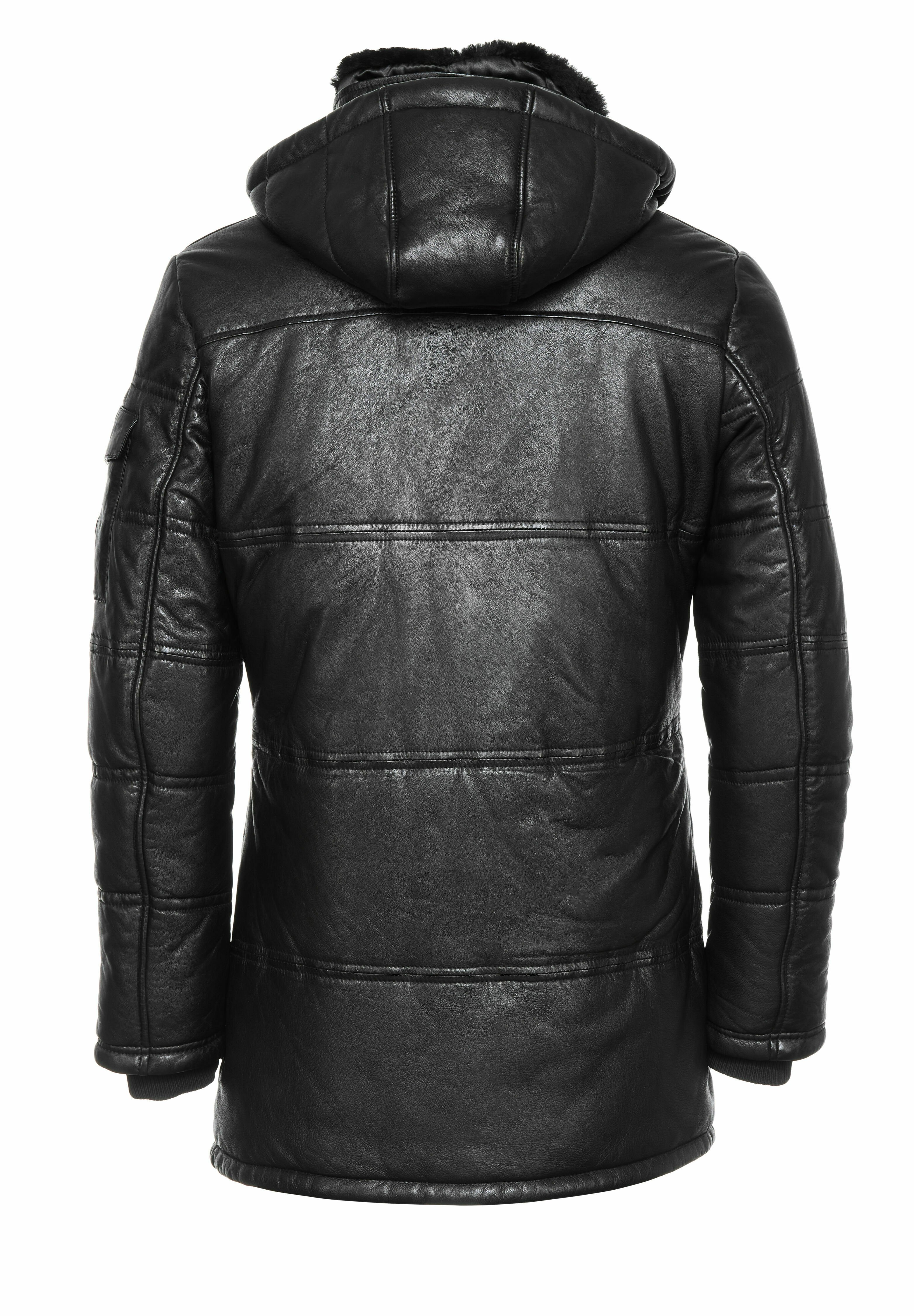 bugatti BUCARLO - Leather jacket - schwarz/black - Zalando