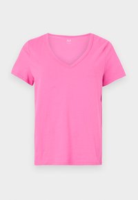 Basic póló - neon pink rose
