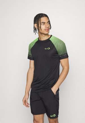 CAMISETA FEISTY SLEEVES - T-skjorte til trening - black/green
