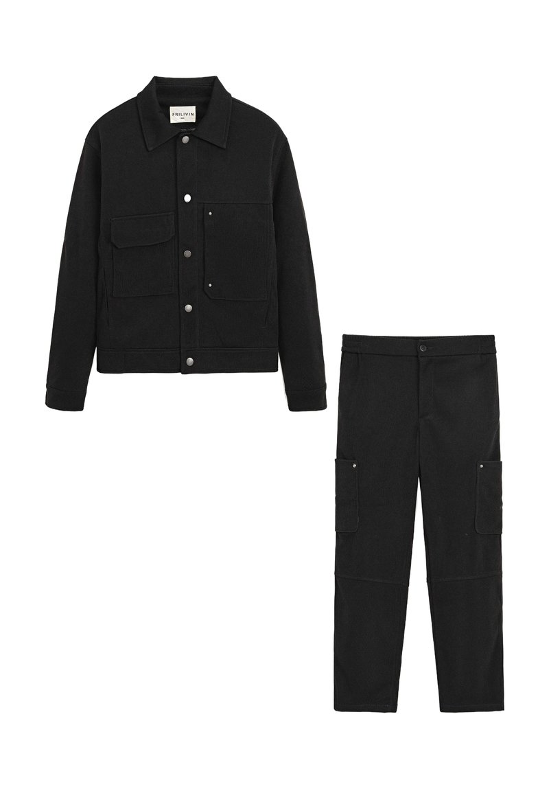 FRILIVIN Pantalon cargo - noir