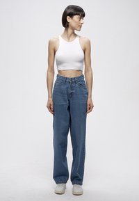 Urban Classics HIGH WAIST - Wide leg - midstone washed