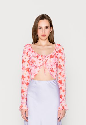 FRILL DETAIL PRINTED BLOUSE - Giacca leggera - pink