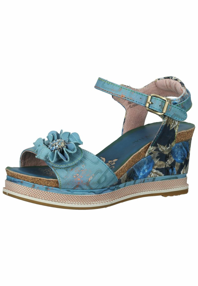 Damen Pumps | LAURA VITA Keilsandalette bleu/blau - UT90074 Damen Pumps | LAURA VITA Keilsandalette bleu/blau - UT90074