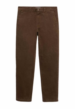 Marks & Spencer, REGULAR FIT CORDUROY STRETCH CHINOS - Trousers - rich brown