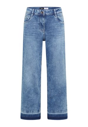 Cecil, STRAIGHT LEG JEANS MIT FRASIGEM SAUM - Jean flare - light blue washed