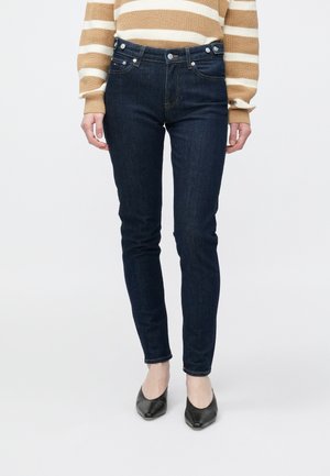WAIST TAB SLIM - Karcsúsított farmerek - dark blue