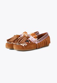 Kurt Geiger London TASSEL FRINGE - Scarpe senza lacci - tan comb